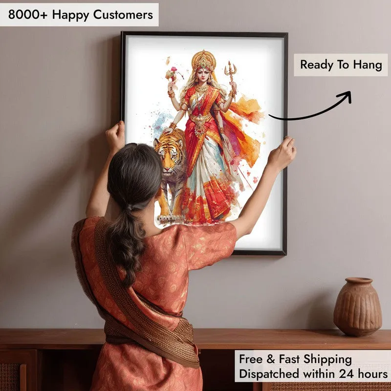 Auspicious Aura of Maa Durga Archival Paper Wall Art media 5