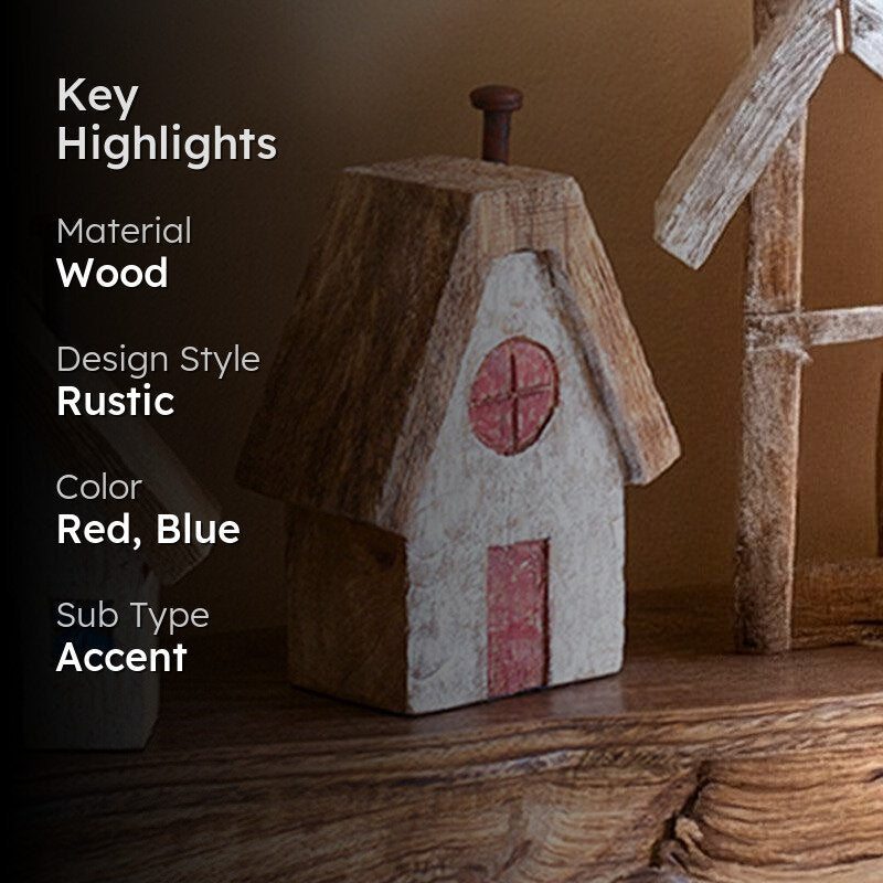 Tiny Homes Wooden Paperweight - White media 2