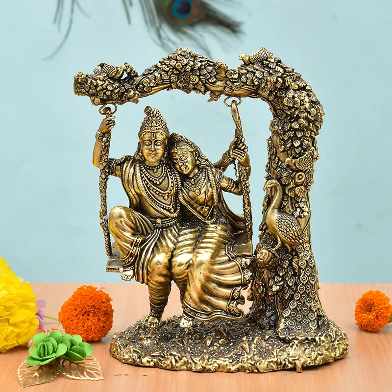Divine Vrindavana Krishna Brass Idol media 6