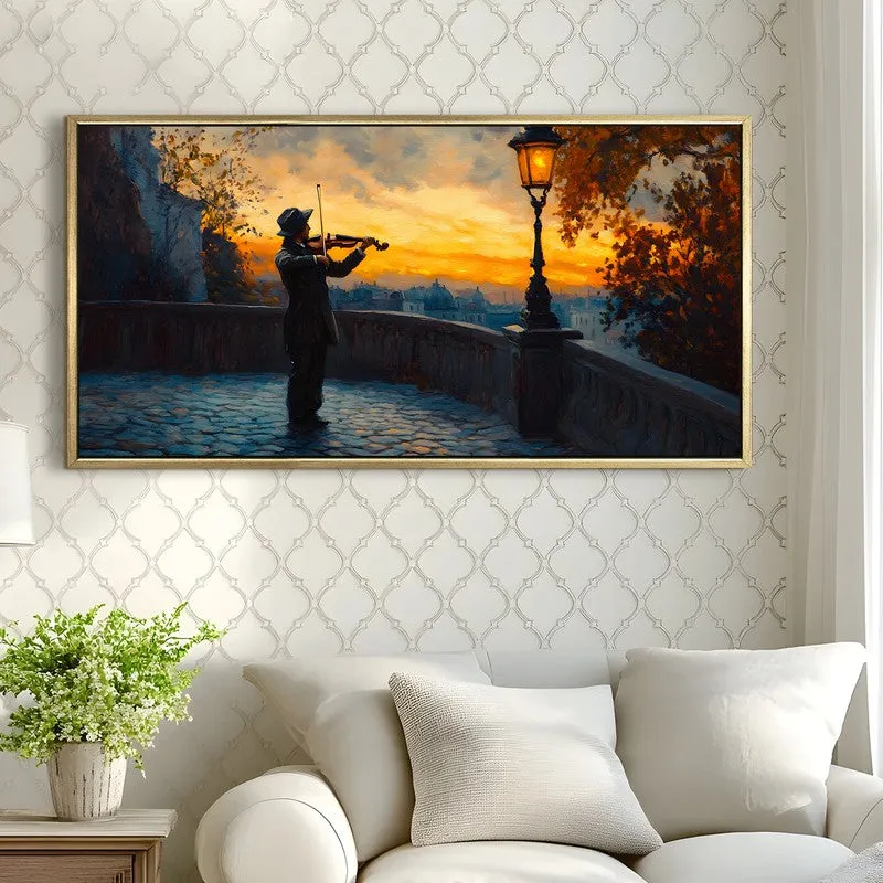 Evening Melody Canvas Wall Painting With Frame media 4