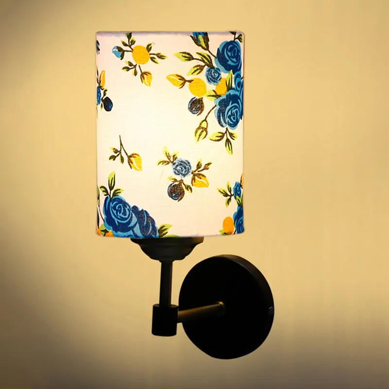 Garden Lights Curve Steel & Cotton Wall Lamp - Blue media 5