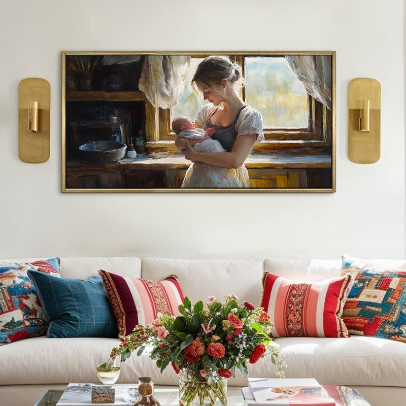 Cradle Canvas Wall Painting With Frame