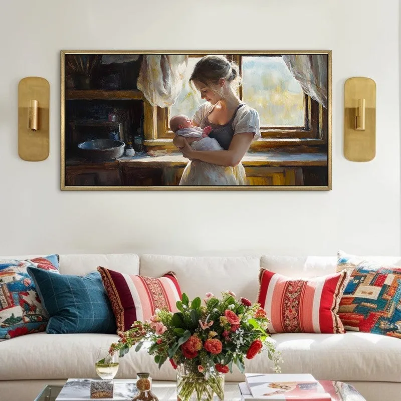 Cradle Canvas Wall Painting With Frame media 1