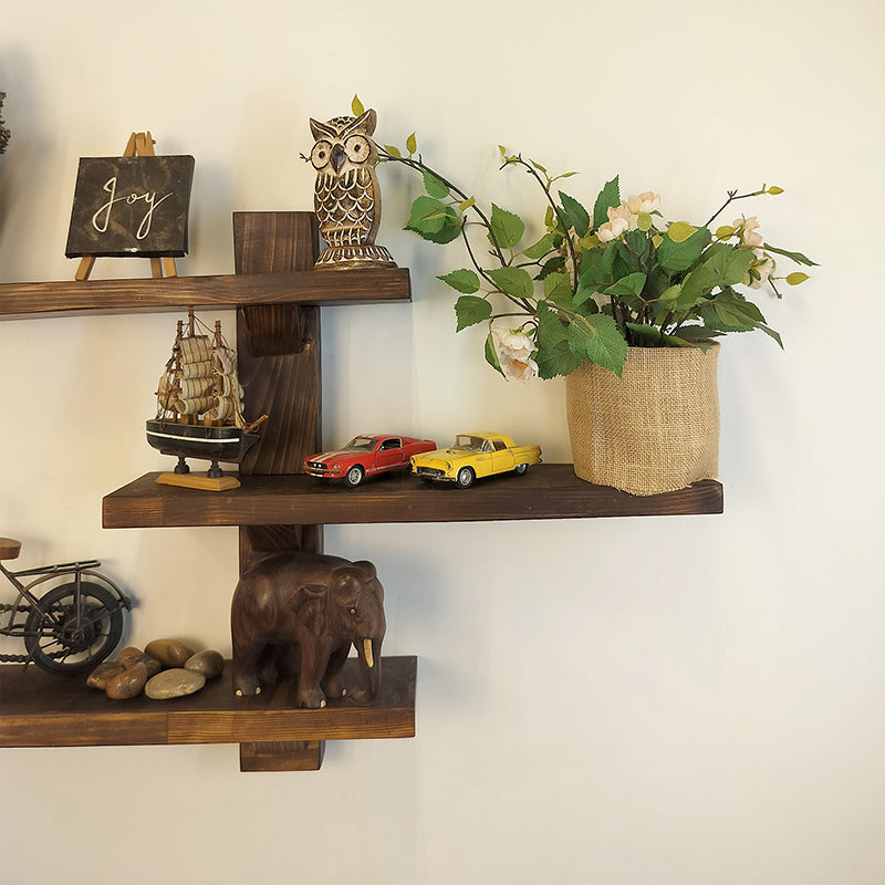Tribeck Wooden Wall Shelf Organiser media 6
