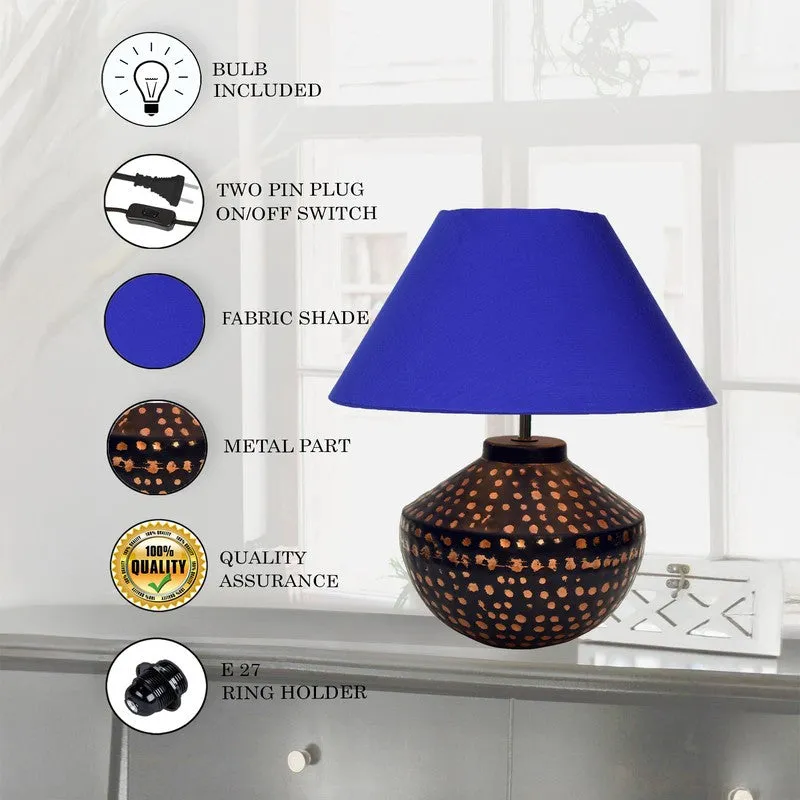 LumaX Futuristic Desk Metal Table Lamp - Blue,Brown media 6