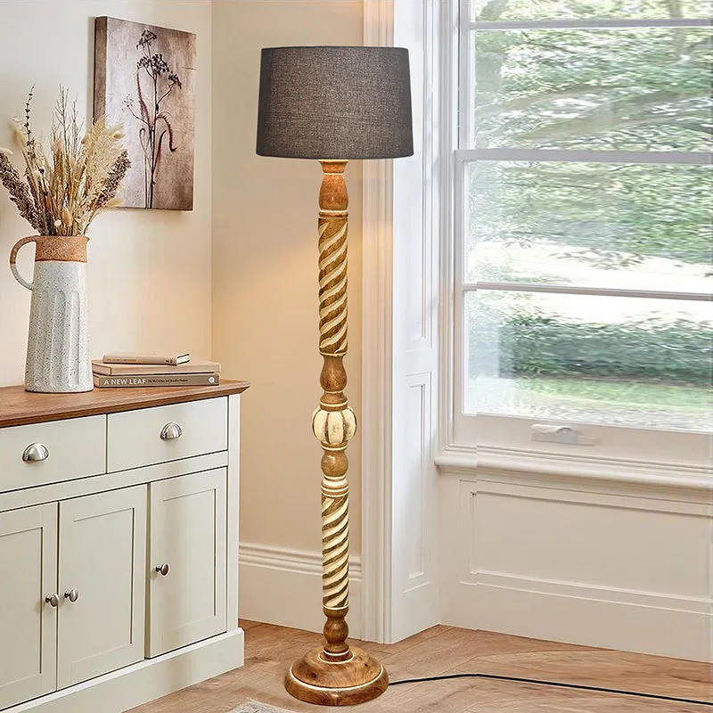 Elfin Carve Floor Lamp - Grey media 2