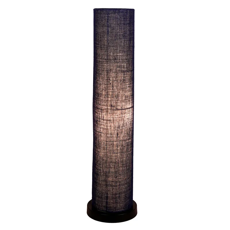 Camia Wooden Tower Floor Lamp With Jute Shade - Blue media 5