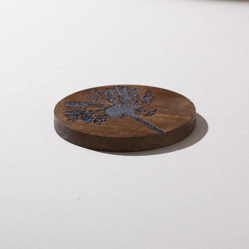 Dandelion Charm Mango Wood Coaster - Set Of Four media 5