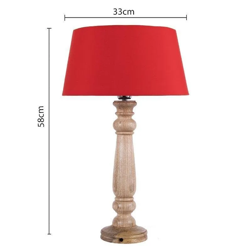 Blissful Beam Fabric Table Lamp - Brown,Red media 6