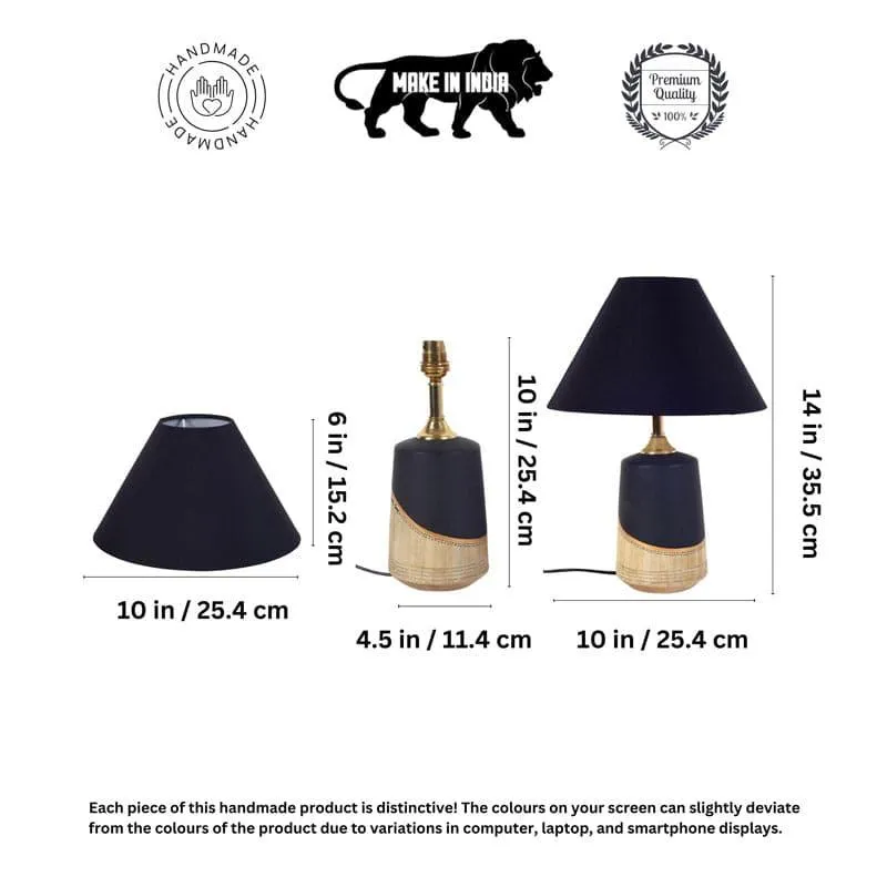 Rahsa Terracotta Table Lamp - Black,Beige media 5