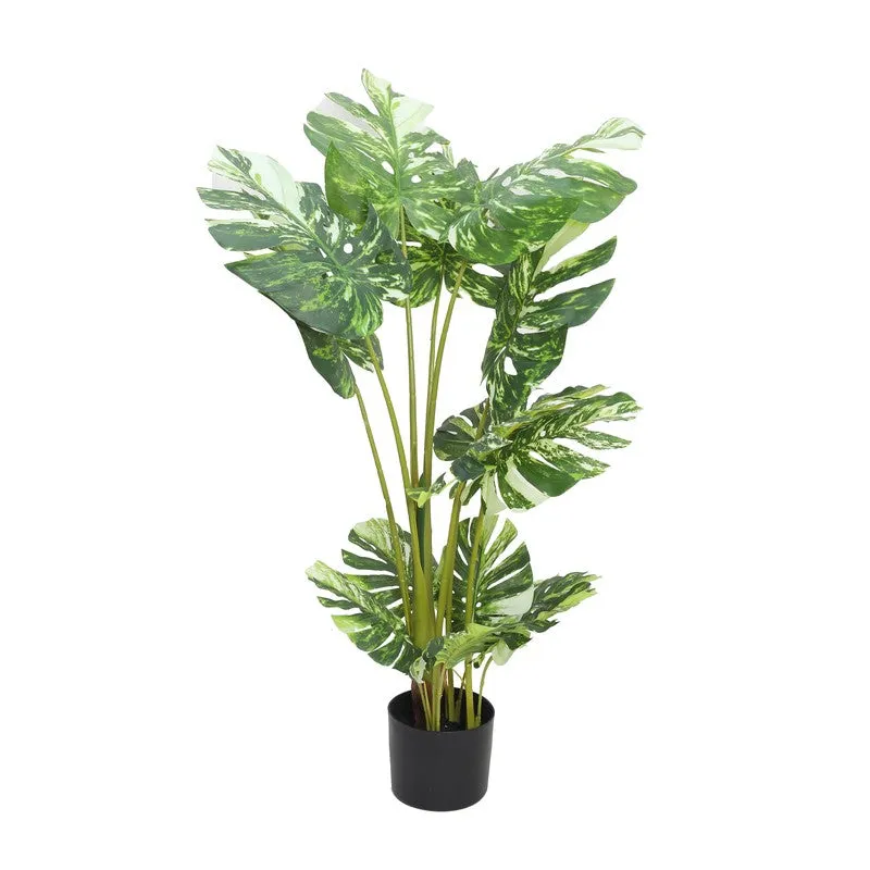 Botanical Bliss Artificial Plant With Black Plastic Pot - 3.9 ft media 4
