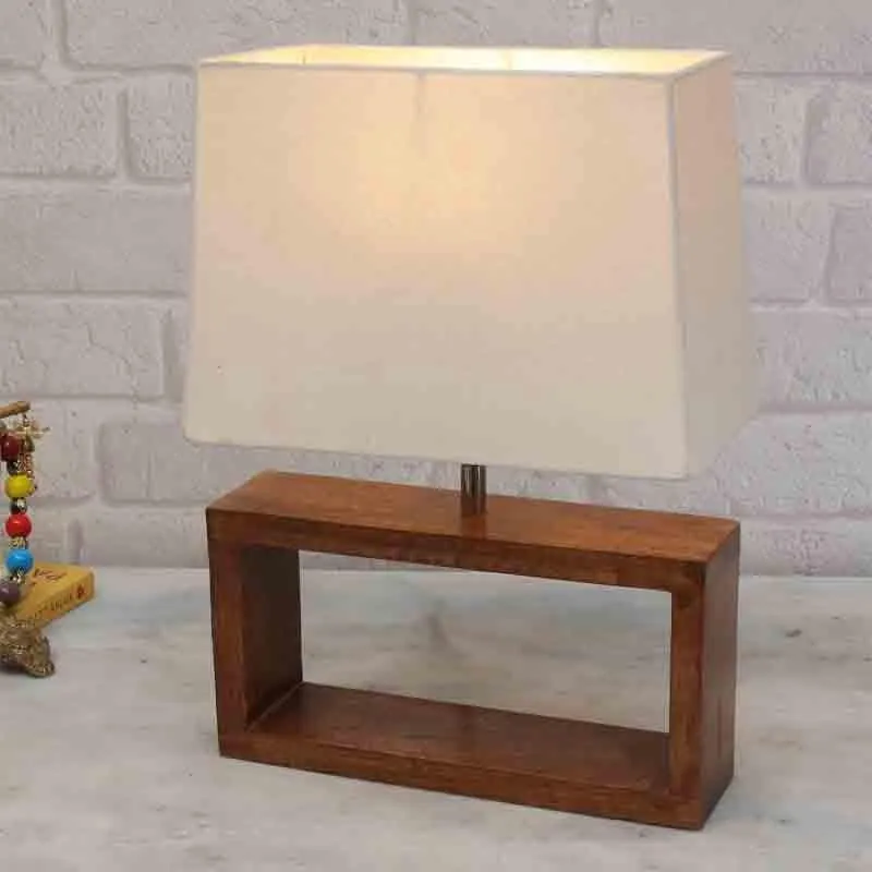 Audace Fabric Table Lamp - Brown,White media 4