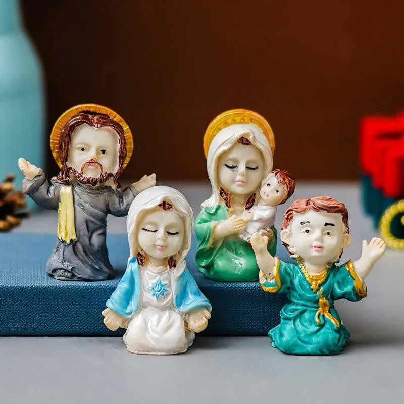 Silent Night Nativity Resin Figurine - Set Of Four media 3