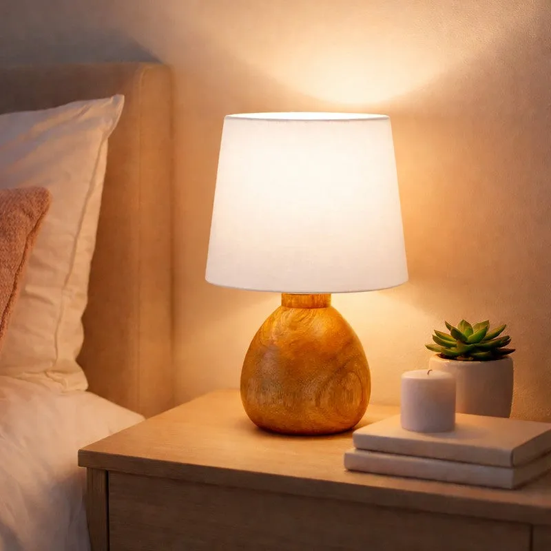 PureVista Wooden Table Lamp - White media 3