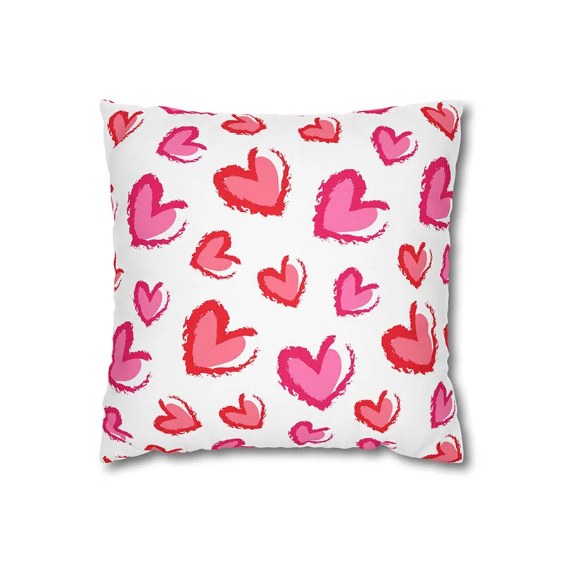Ros Hearts Printed Velvet Cushion Cover media 5