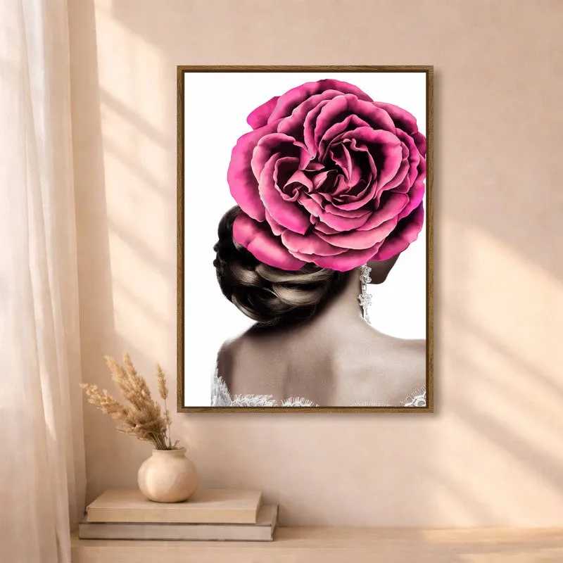 Floral Figure Canvas Wall Art With Frame media 4