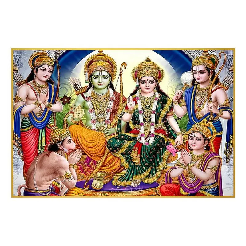 Ramadharma Sabha Spiritual Canvas Wall Painting With Frame media 3