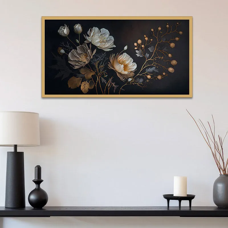 Eirá Floral Wall Painting With Frame media 1