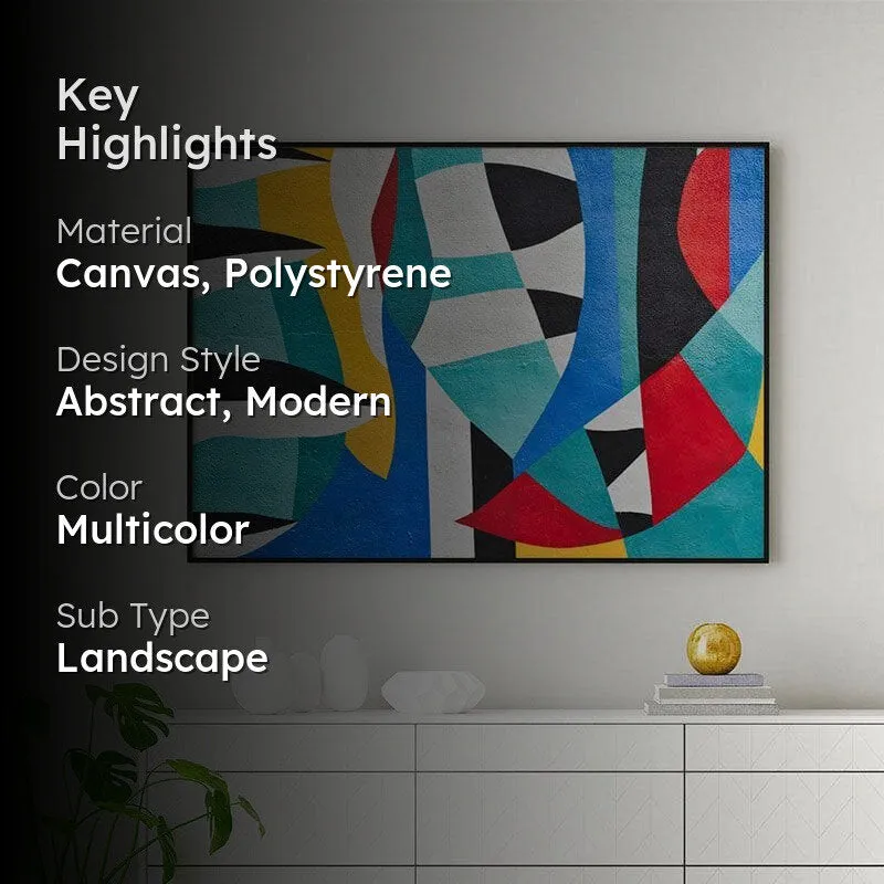 Contemporary Abstract Canvas Wall Painting - Black Frame media 2