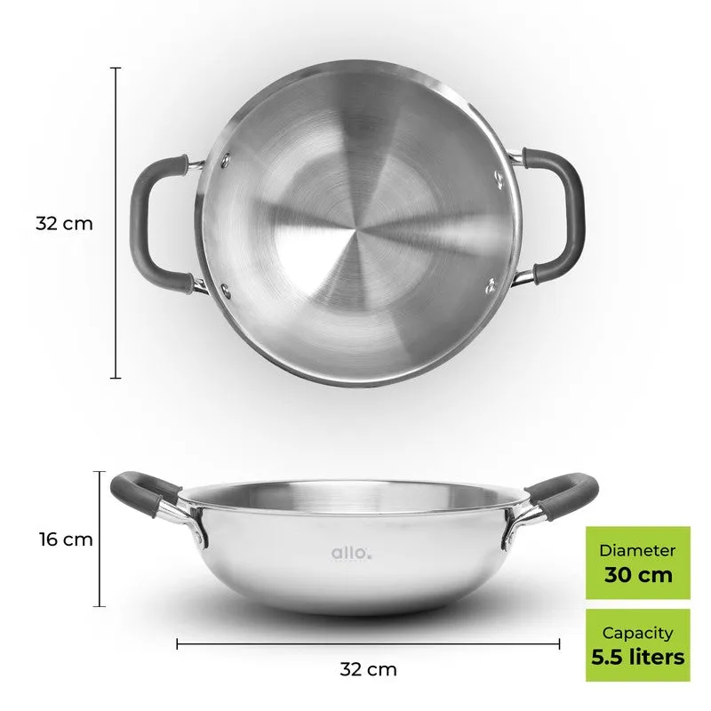 Flamy Induction Base Kadhai - 5500 mL media 7