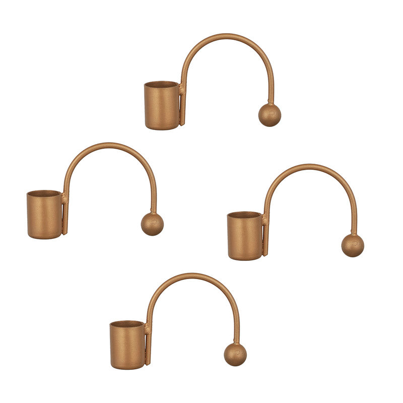 Arfa Tealight Candle Holder (Gold) - Set of Four media 4