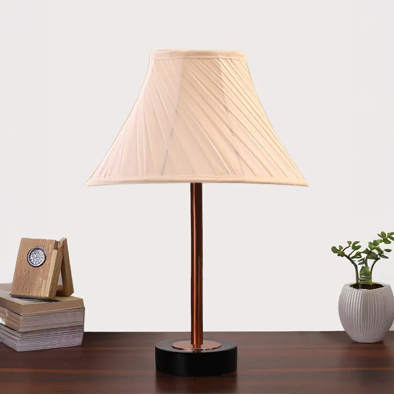 Twistra Rodin Wooden Table Lamp - Ivory,Copper,Black media 3