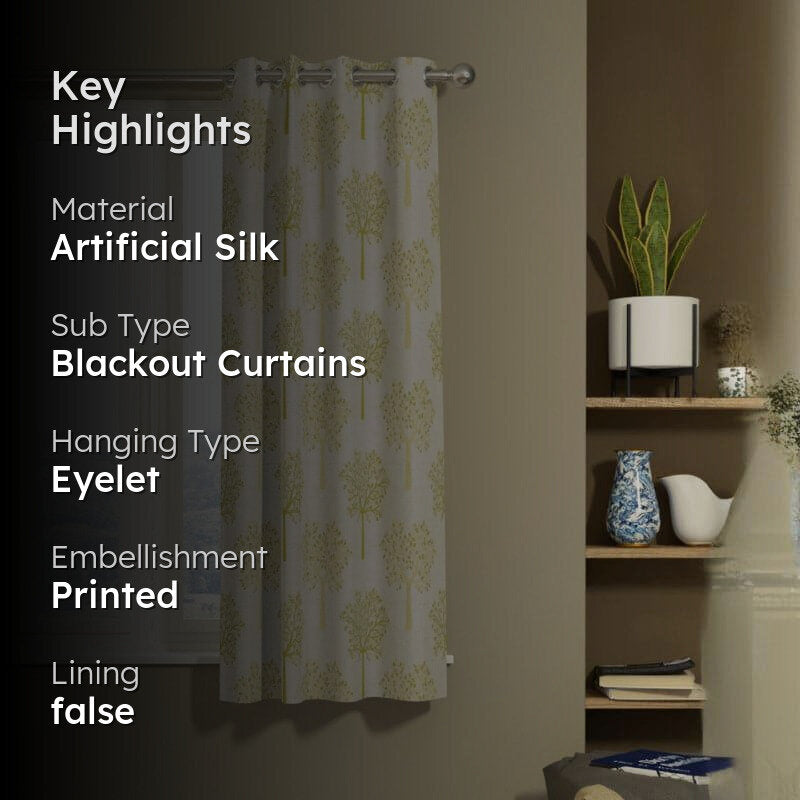 Nichera Floral Artificial Silk Curtain media 2