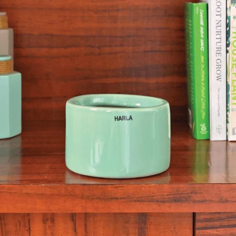Ugaoo Lilac Stories Ceramic Pot (13.5 CM) - Aqua Green media 4