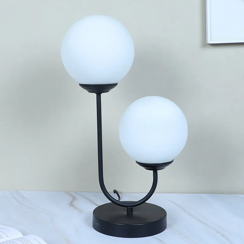 Luce Mini Duo Solid Iron Moon LED Table Lamp - White,Black media 3