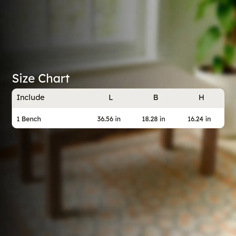 Fexon Sheesham Wooden Bench - Beige media 10