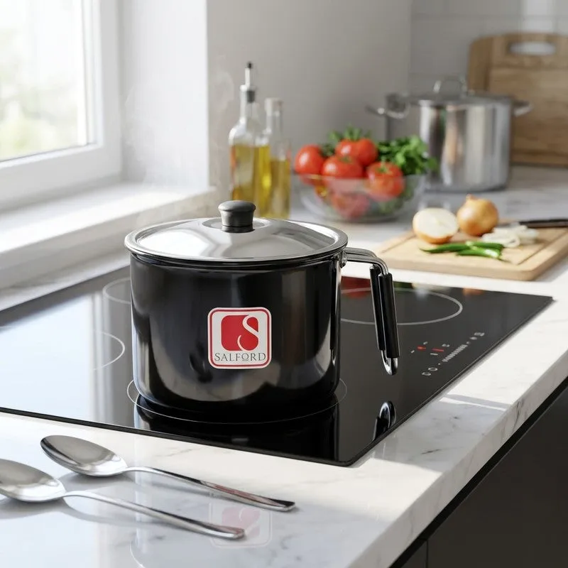 Salford Hard Anodised Sauce Pan with Lid (Black) - 2250 mL media 1
