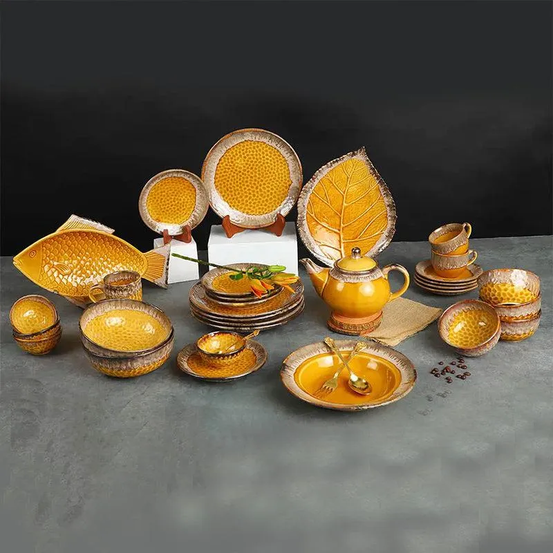 Bubbly Bliss Handmade Dinner Set - 82 Piece Set media 1