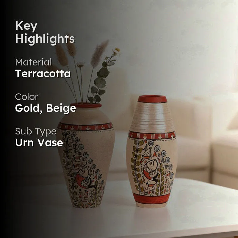 Niara Terracotta Vase - Set of Two media 2
