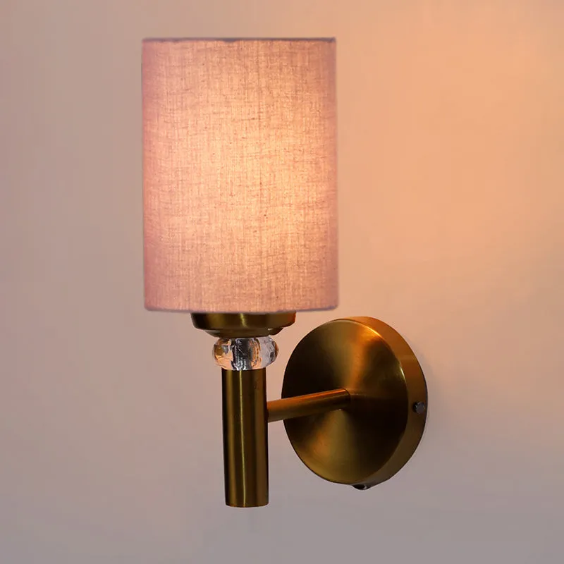 Sienna Steel & Cotton Wall Lamp - Beige media 4
