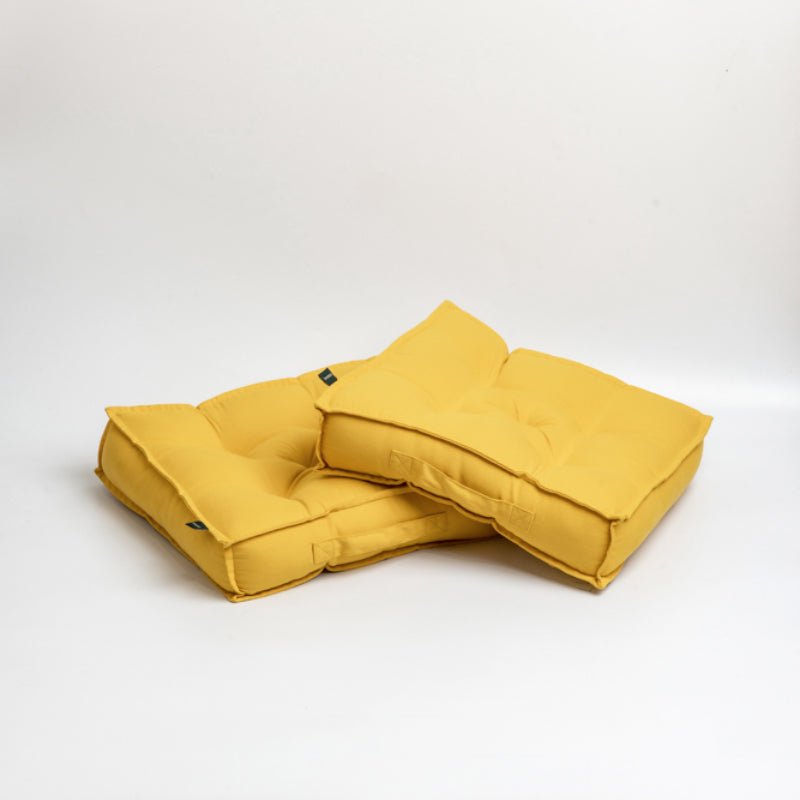 Tara Floor Cushion (Mustard Yellow) - Set Of Two media 4
