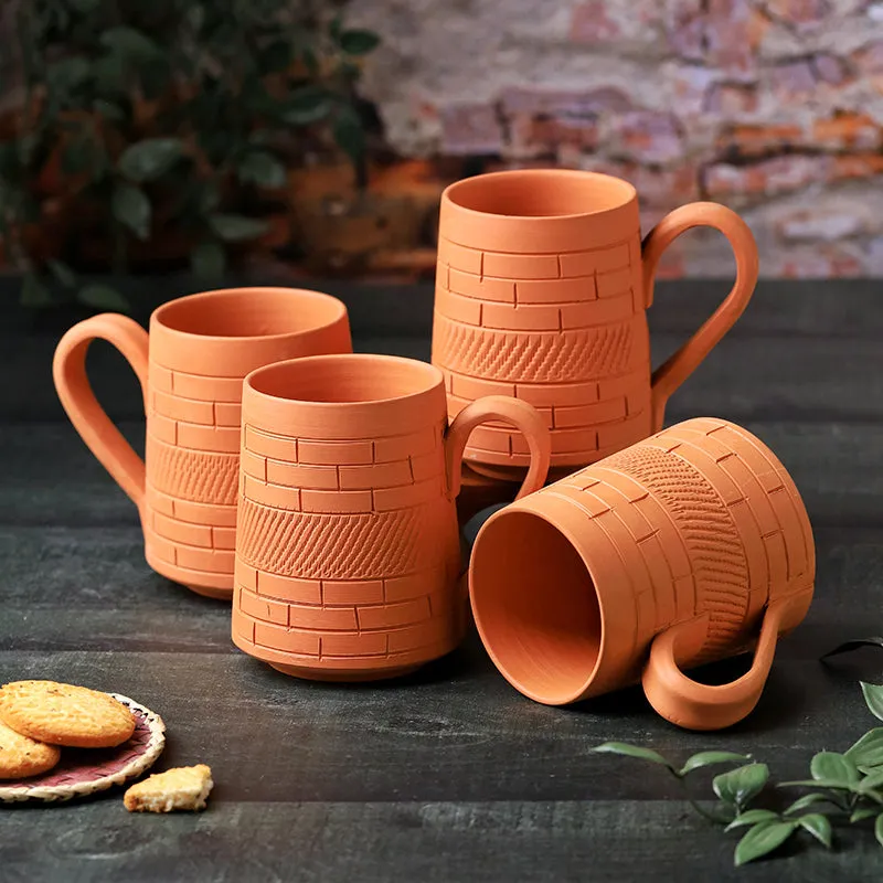 Praharsha Terracotta Coffee Mug (400 mL Each) - Set of Four media 4