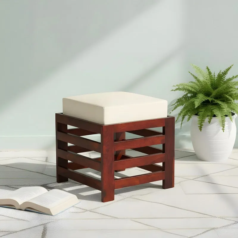 Tavex Sheesham Wooden Bench with Cushions (White) - Four Piece Set media 5