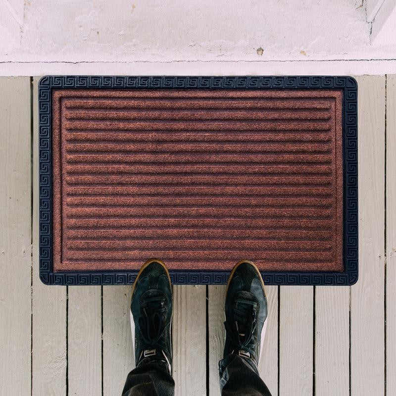 Stepsy Anti-Skid Rubber Rubber Door Mats - Brown media 3