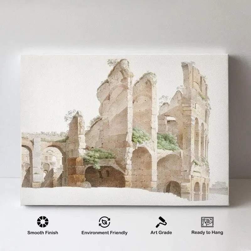 Colosseumt Te Rome Canvas Painting - Joseph August Knip - Gallery Wrap media 4