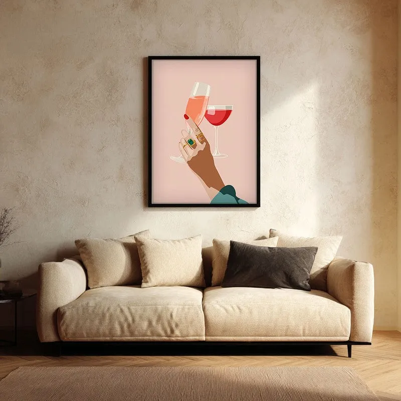 Veloura Canvas Wall Painting - Black Frame media 1