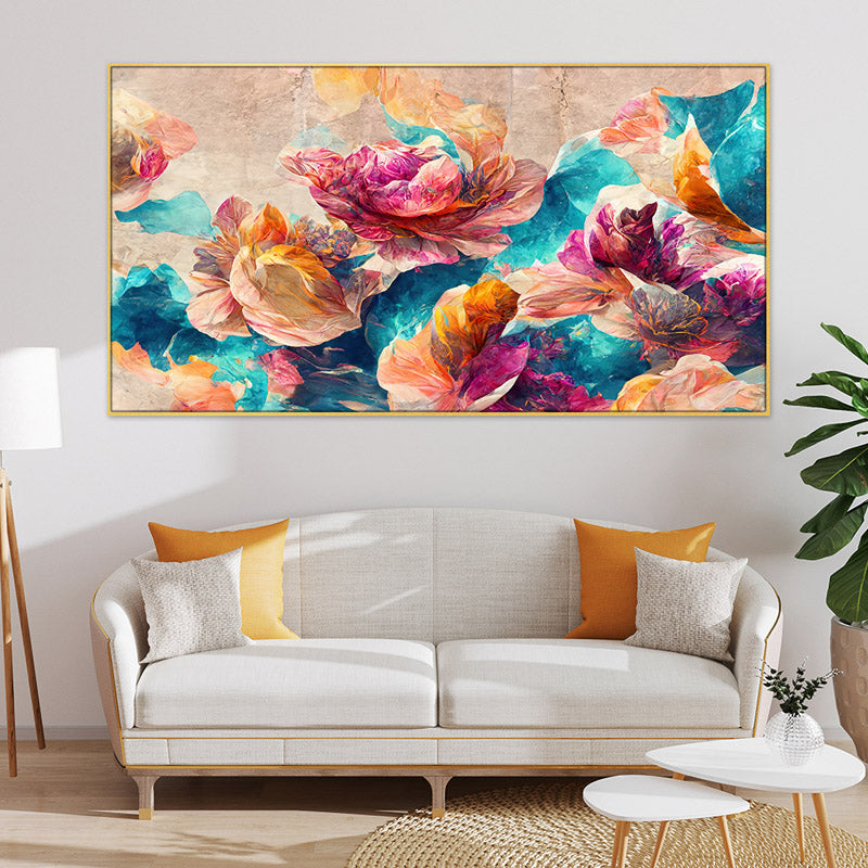 Subtle Shades Floral Wall Painting