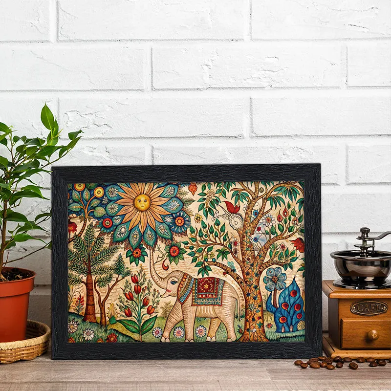 Madhubhani Hastina Synthetic Fiber Wall Painting media 3