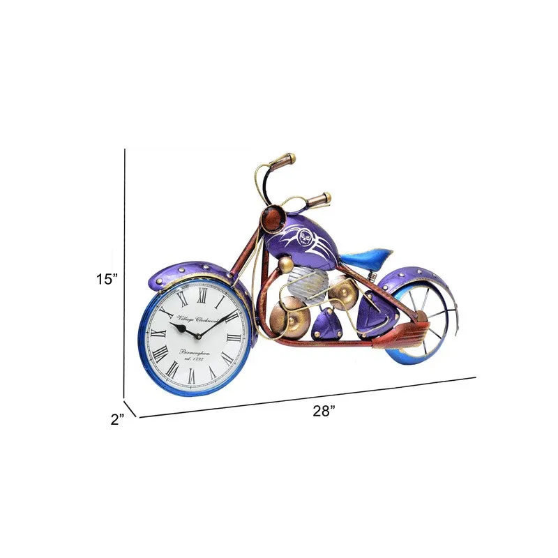 Urban Motorcycle Style Metal Wall Clock media 7