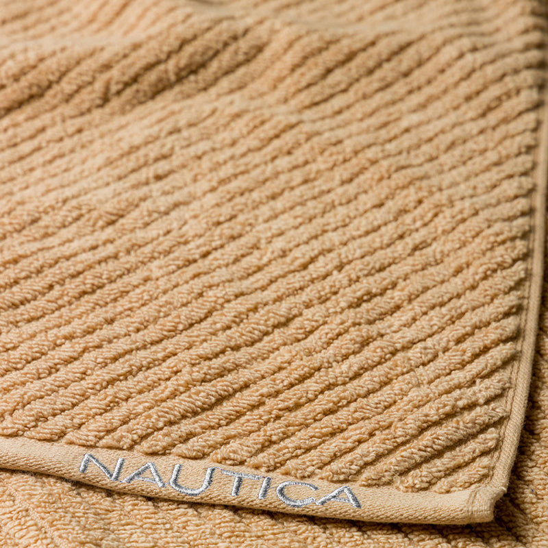 Nautica Riviera Soft Cotton Hand & Face Towel (Navy Blue & Light Tan) - Set Of Four media 7