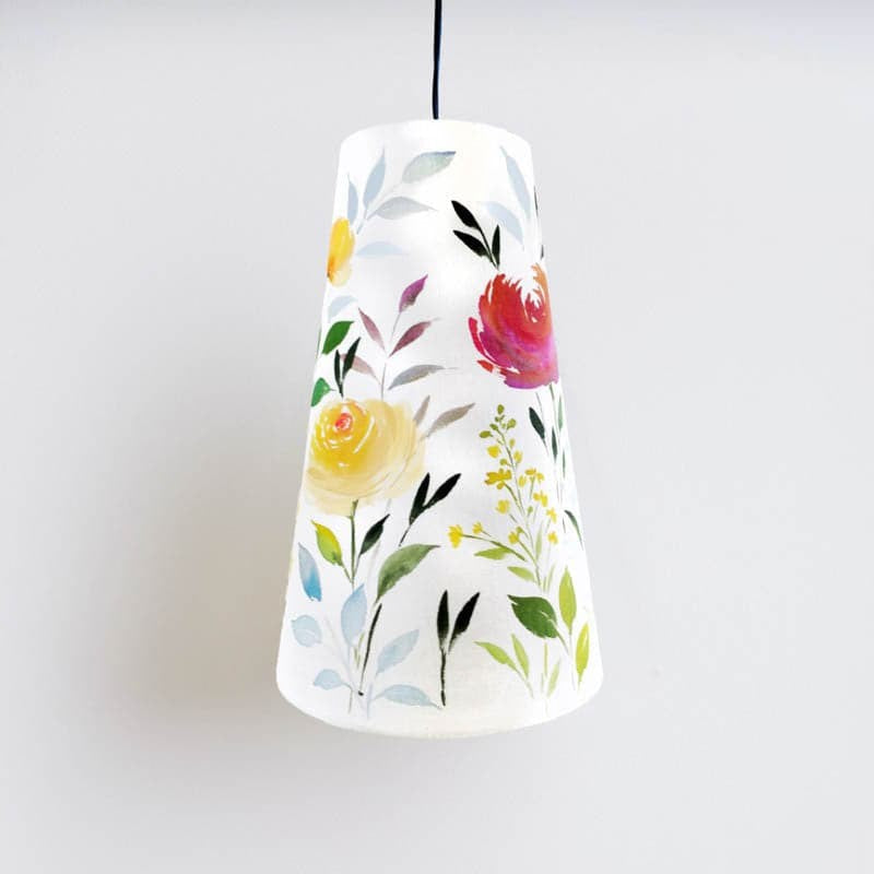 Lindo Bloom Handpainted Fabric Ceiling Lamp media 5
