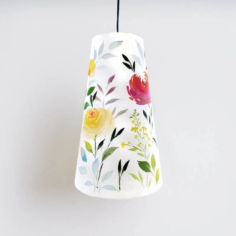 Lindo Bloom Handpainted Fabric Ceiling Lamp media 5