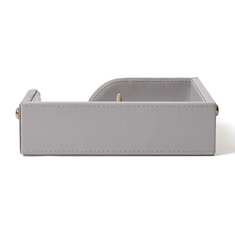 Veltrix Nuo Faux Leather Tissue Holder - Grey media 4