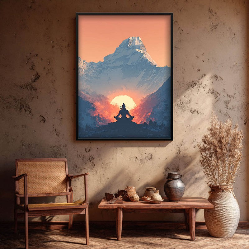 Mahadev Meditating Blissful III Wall art