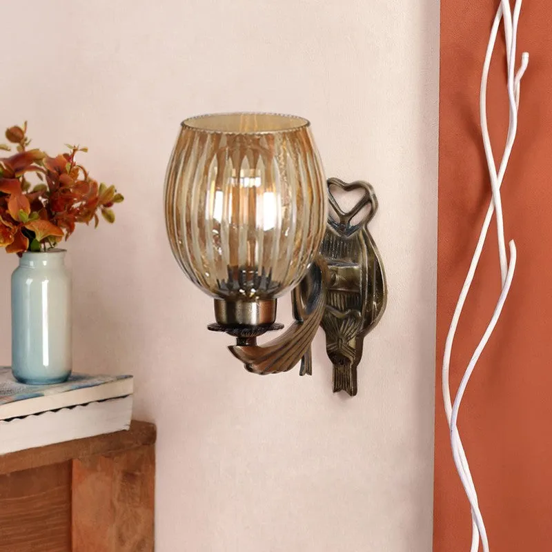 Royal Amber Antique Glass Wall Lamp media 4