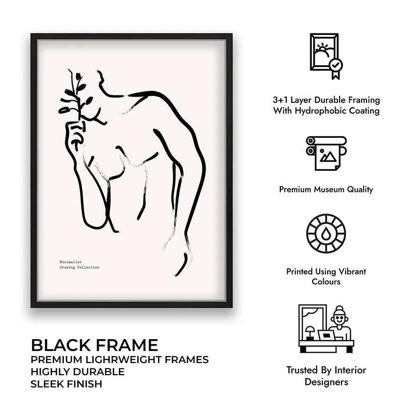 Tender Veil Canvas Wall Painting With Black Frame media 9